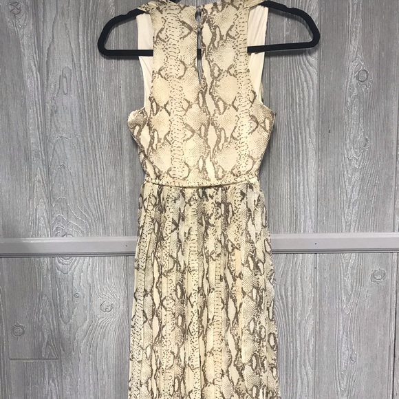 H&M Fit & Flare Snake Skin Print Dress EUC Size 4 - Picture 4 of 8